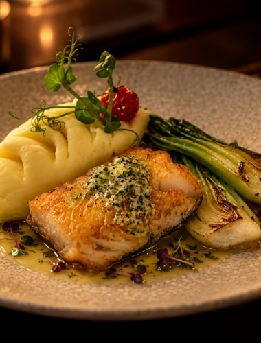 Golden Seared Fish with Herb Butter